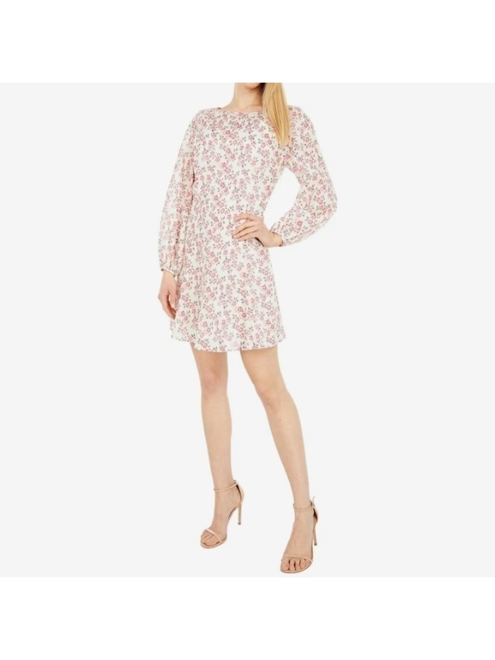 Rebecca Taylor Ikat Fleur Cotton Blouson-Sleeve Dress